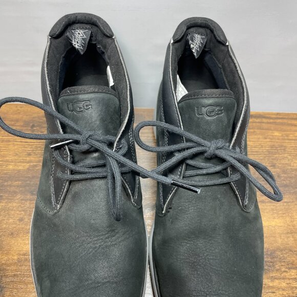 UGG Union Leather Chukka Boots Waterproof Men's Size 8 Black - Picture 4 of 9